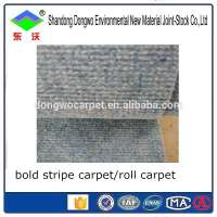 Small MOQ Good quality polyester nonwoven needle punched bold stiped design roll carpet